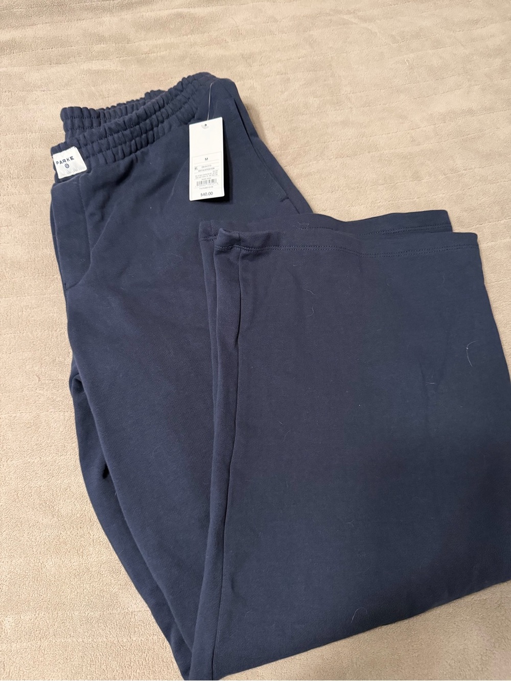 Parker Women's Navy Elastic-Waist Joggers